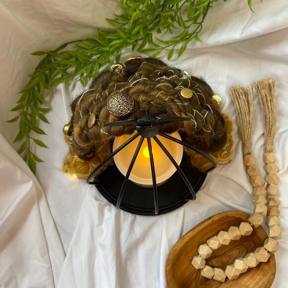 Handwoven Bat Cage Candle Display Decor - Picture 2 of 4